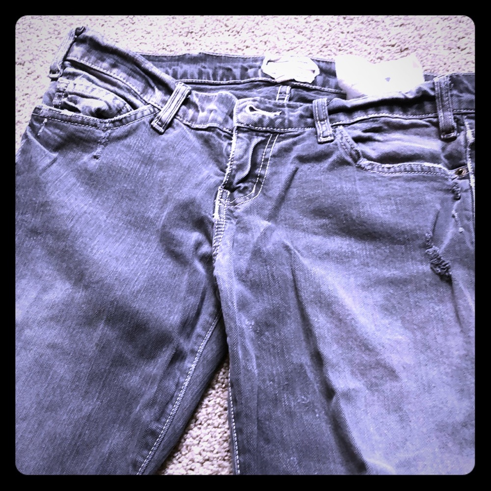 Current Elliot “The Skinny” Overcast Destroy Jeans